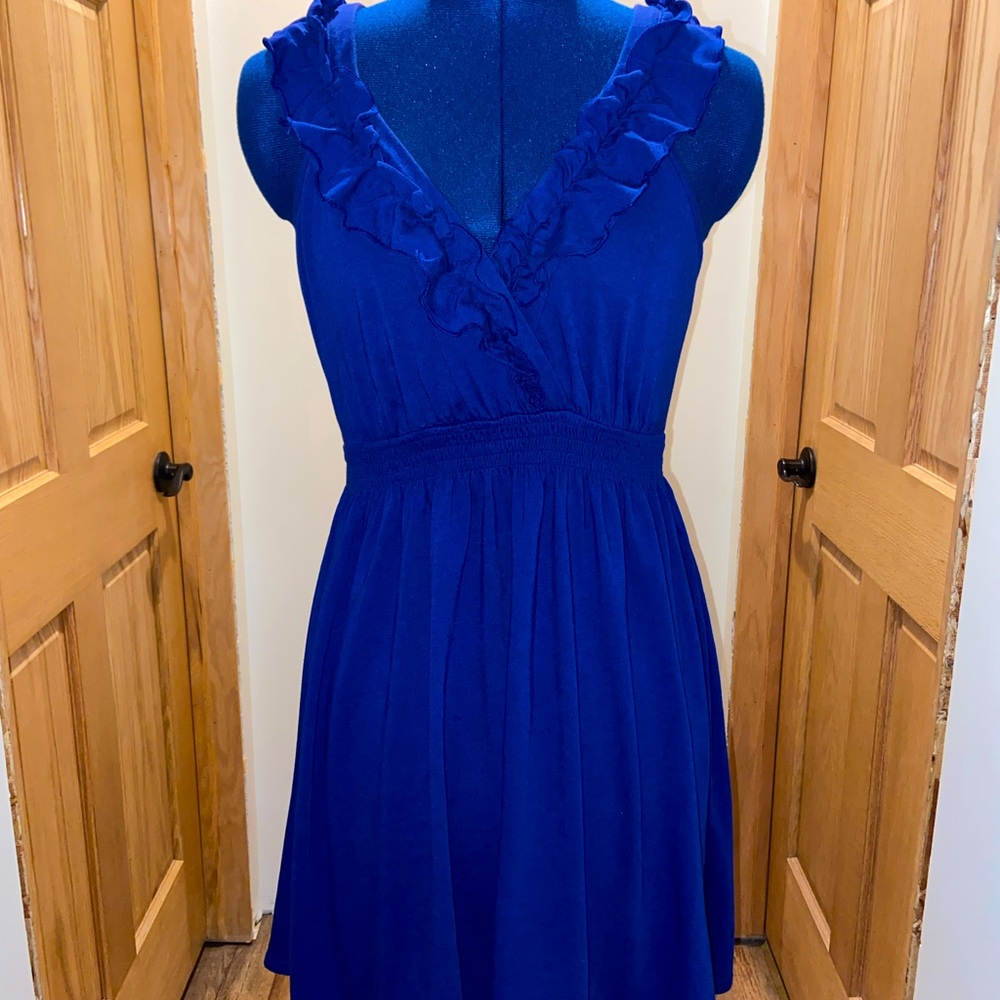 Ruffle Detail Surplice Mini Dress